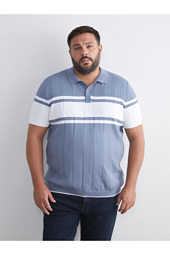 LC Waikiki Create Your Style from Uzg Store |   Polo Neck Short Sleeve Striped Men's Knitwear Sweater