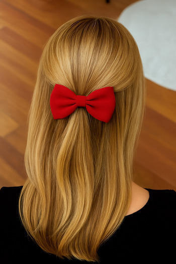 Emsay Store 2Pcs Small Bow Hair Clip Automatic Bow Barrette– Stylish and Elegant Hair Accessory