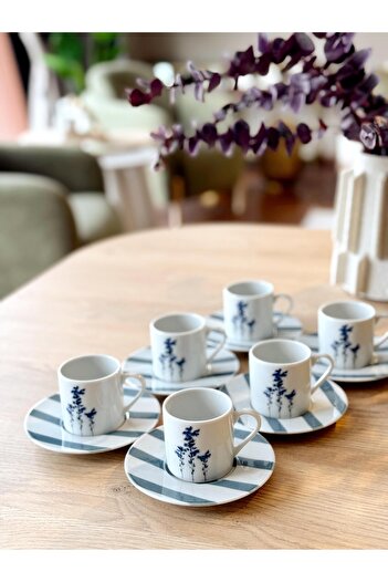 Porland Girye Desen5 6-Person 12-Piece Coffee Cup Set 90Cc 04Ppo000645