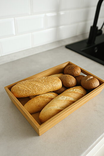 Dia Bamboo Bread Box/Bamboo Bread Basket / Wooden Bread Basket / Bread Container