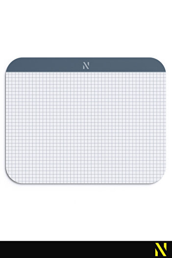 nilizma Navy Blue Checkered Notebook Pattern Mouse Pad - 23X19 cm - Ergonomic Mouse Pad with Non-Slip Base