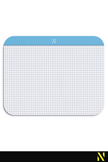 nilizma Blue Colored Checkered Notebook Pattern Mouse Pad -23X19 Cm- Ergonomic Mouse Pad with Non-Slip Base Mousepad