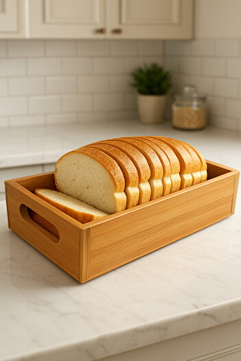 Dia Bamboo Bread Box/Bamboo Bread Basket / Wooden Bread Basket / Bread Container
