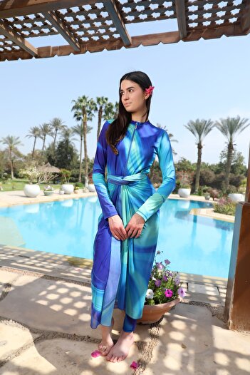 La Mer A distinctive three-piece swim burkini from Al Amir that offers freedom of movement and elegance in appearance.