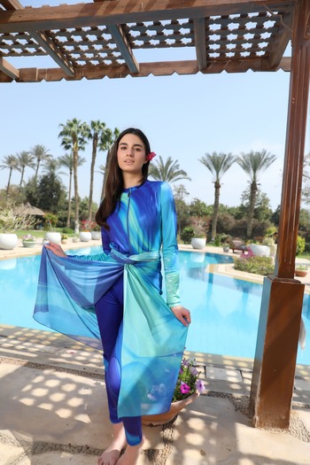 La Mer A distinctive three-piece swim burkini from Al Amir that offers freedom of movement and elegance in appearance.