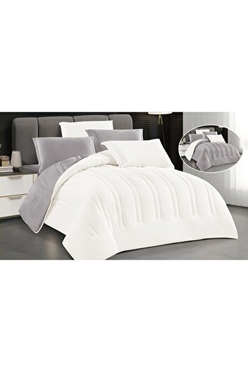 SNOOZYL Double-sided plain winter bedspread for warmth, 6 pieces, quilt size 240x260 cm