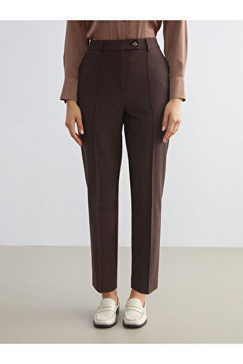 LC Waikiki Brown Standard Fit Women's Cigarette Pants