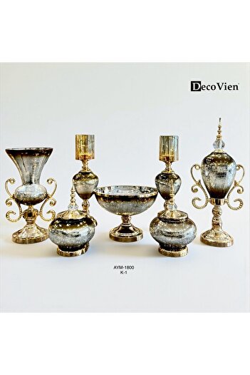 decovien 7 PARÇA SALON AKSESUAR KONSOL SETİ & TAKIMI (AYM-1800)