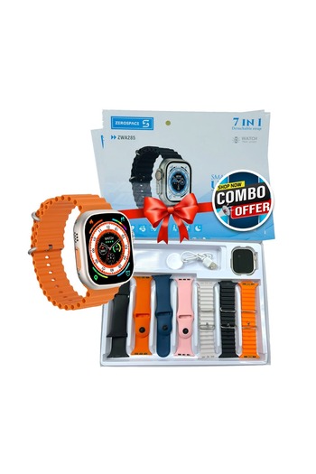 ULTRA 2 PCS COMBO Smart Watch With Amoled Display,7 Custom Straps Advanced Health & Fitness Tracking