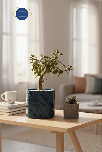 Uzay Home Design Ege Rüzgarı Modern Saksı – 3B Baskı Dekoratif Saksı | UHD, 2 Boy Seçeneği