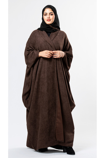 outline Winter abaya bisht with jacket cut