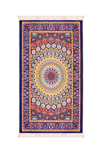 Bursa İpek Saks Sponge Velvet Prayer Rug