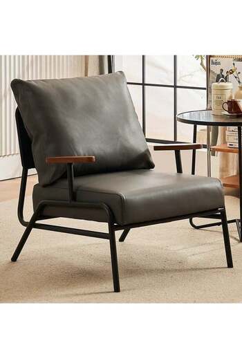 Crestj Luxury Leather Chair || Grey