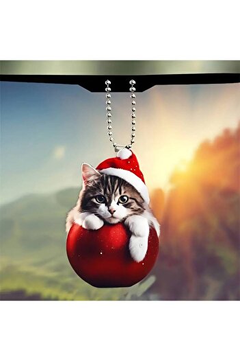 dzmerc Cat Keychain with Cat Figure 3D (Yilbaşii)