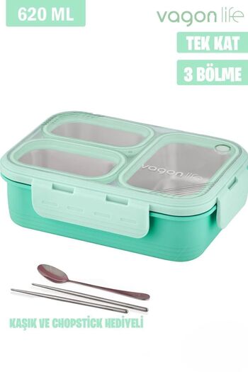 Vagonlife Steel Inner 3-Compartment Storage Container 620 ml