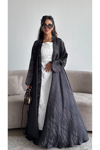 outline Summer embroidered silk abaya
