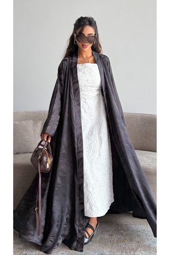 outline Summer embroidered silk abaya