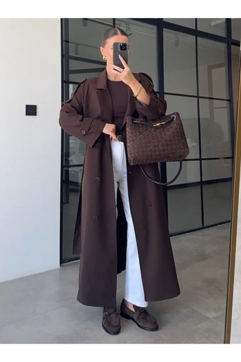 My Blog معطف أوريانا بني - 7589