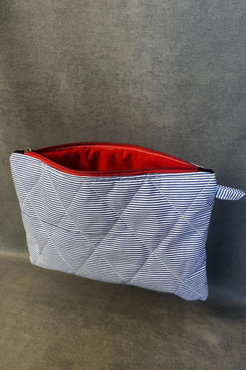 Uretti - Aegean 7366 Handmade Striped Model Clutch / Portfolio Bag - 21cm X 29cm