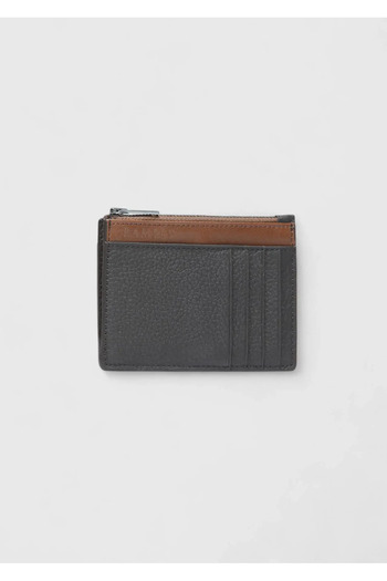 Ramsey Dark Brown Cowhide Leather Card Holder