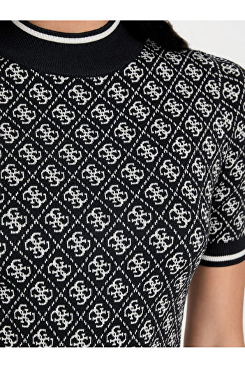 Guess Rochie tricotată albastră pentru femei Ss Lise W3YK39Z37K0-FBCF