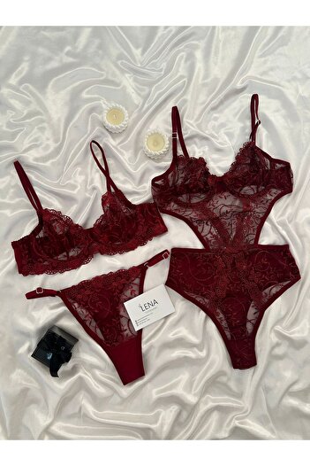 Lena Homewears Lena Sofla Bra & Bodysuit Underwear Set