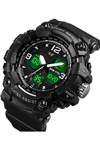 Generic Original For SKMEI 1742 Four-screen LED Digital Display Luminous Sports Shockproof Electronic Watch