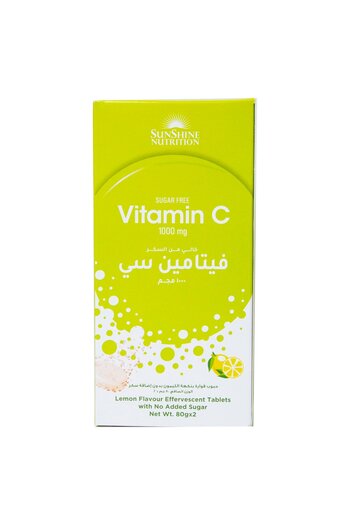Sunshine Nutrition Vitamin C Lemon Tablets 2x80g – Boost Immunity & Energy Naturally
