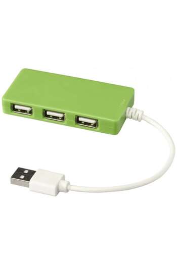 SOHO Universal Hub 4 Ports with USB 2.0 Plug, 17 cm, Green