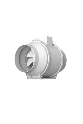 glanfen 150 mm - 6 inch Diameter In Line Bathroom Extractor Fan with Run On Timer Loft Mounted Inline