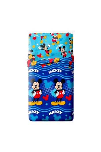 Mickey Mouse Bedding set, 3 pieces, mattress cover 105x200 cm, bed sheet 180x280 cm, pillowcase 50x70 cm