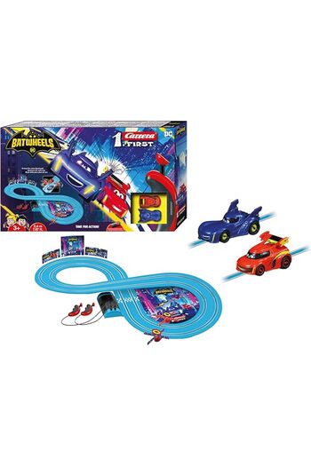 Carrera First DC Batwheels Slot Car Race Track Set | 2.4 m Track, 2 Players, Ages 3+