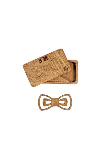 OEM Wooden Bow Tie HH344, Handmade, in Premium Personalized Box