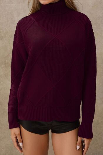 Hiccup High Collar Knit Sweater