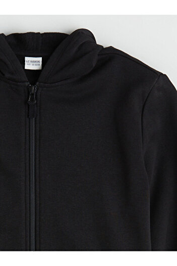 LC Waikiki Long Sleeve Girl's Thick Zip-Up Sweatshirt