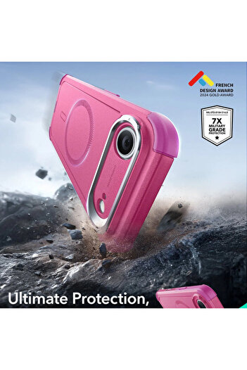 ESR Husa iPhone 17 Air Cyber ​​Armor cu suport, roz