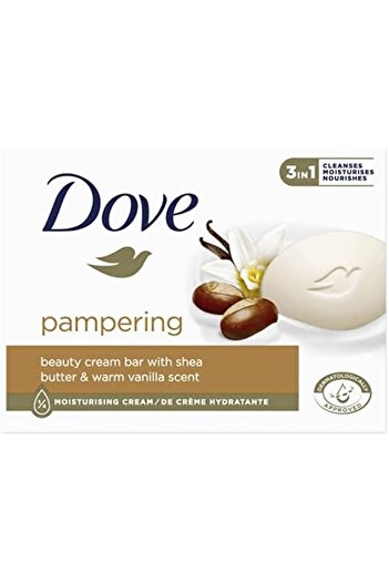 Dove Beauty Cream Bar Pampering Shea Butter Hand Soap with 1/4 Moisturising Cream for Soft and Smoot
