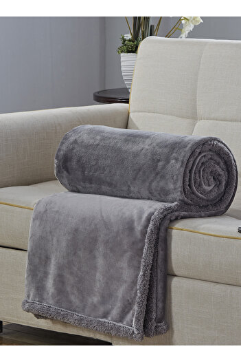 Generic Velvet Fur Blanket 200X220 CM Reversible Throw Bed Blanket for Relaxing and Sleeping