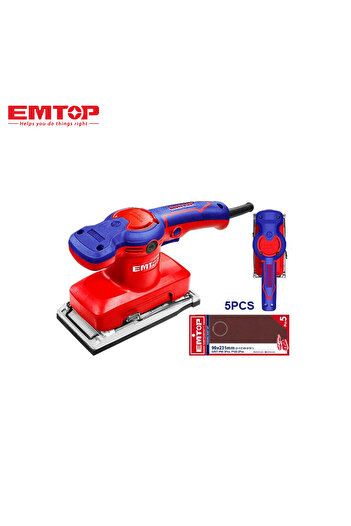 EMTOP 320W Electric Sander – Finishing Sanding with a Durable Aluminum Base and Professional Precision for All Surfaces