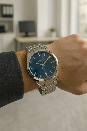 LOOQ Supleon Steel Cord Calendar Men's Wristwatch
