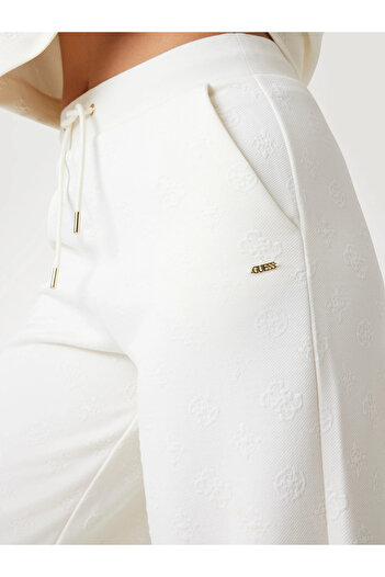 Guess Peony Kadın Beyaz Aktif Relaxed Fit Eşofman Altı V5YB19KBSL2-F0EP