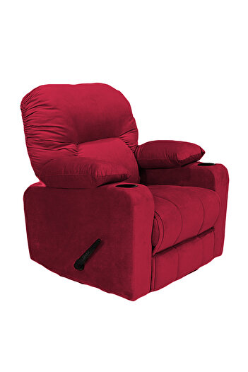 BACK COMFORT |Crown Seat|Velvet Classic Cinematic Recliner Chair with Cups Holder