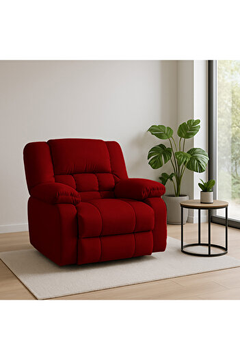 BACK COMFORT |KING|Velvet Rocking & Rotating Recliner Chair