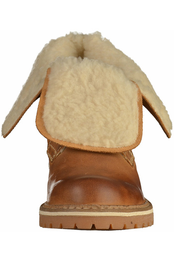 Mustang Schnür-Stiefeletten für Damen v hnědé barvě