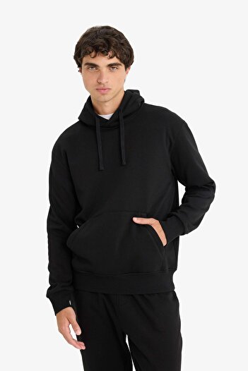 DeFacto Men's Sweat X8283Az/Bk81 Black