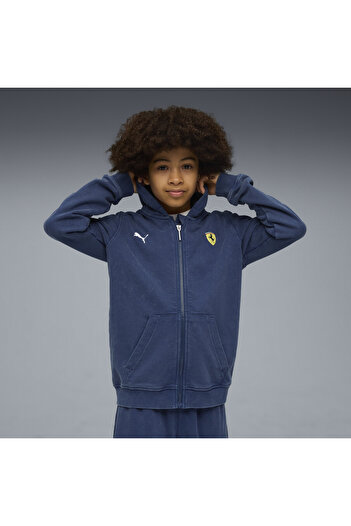 Puma Scuderia Ferrari Sportswear Νεανικό Μπουφάν με Κουκούλα