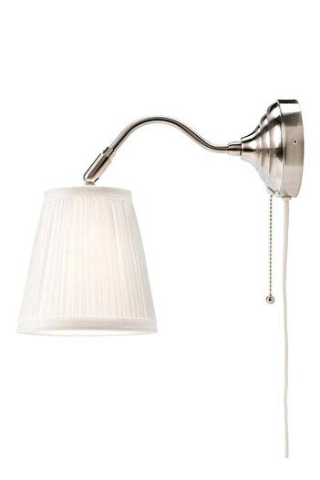 Generic Nickel Plated Wall Lamp White/Silver 145x38x2.5cm