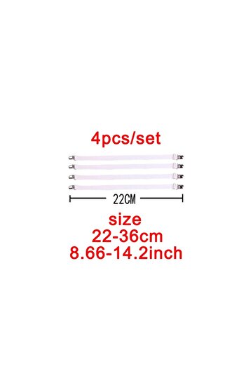 Choice 22cm-white Bande de fixation élastique pour drap de lit 4 pièces/ensemble pinces pour drap de lit ce