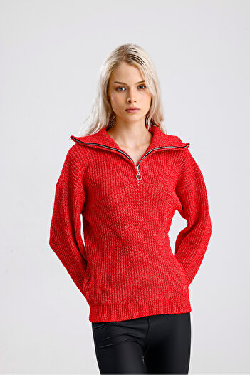 ÇILDIR ÖRME Zippered Sweater
