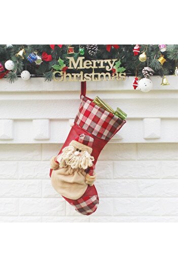 wowland Christmas Stocking with Santa